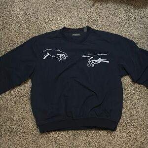 Lyle & Scott navy blue pullover men’s large polyester